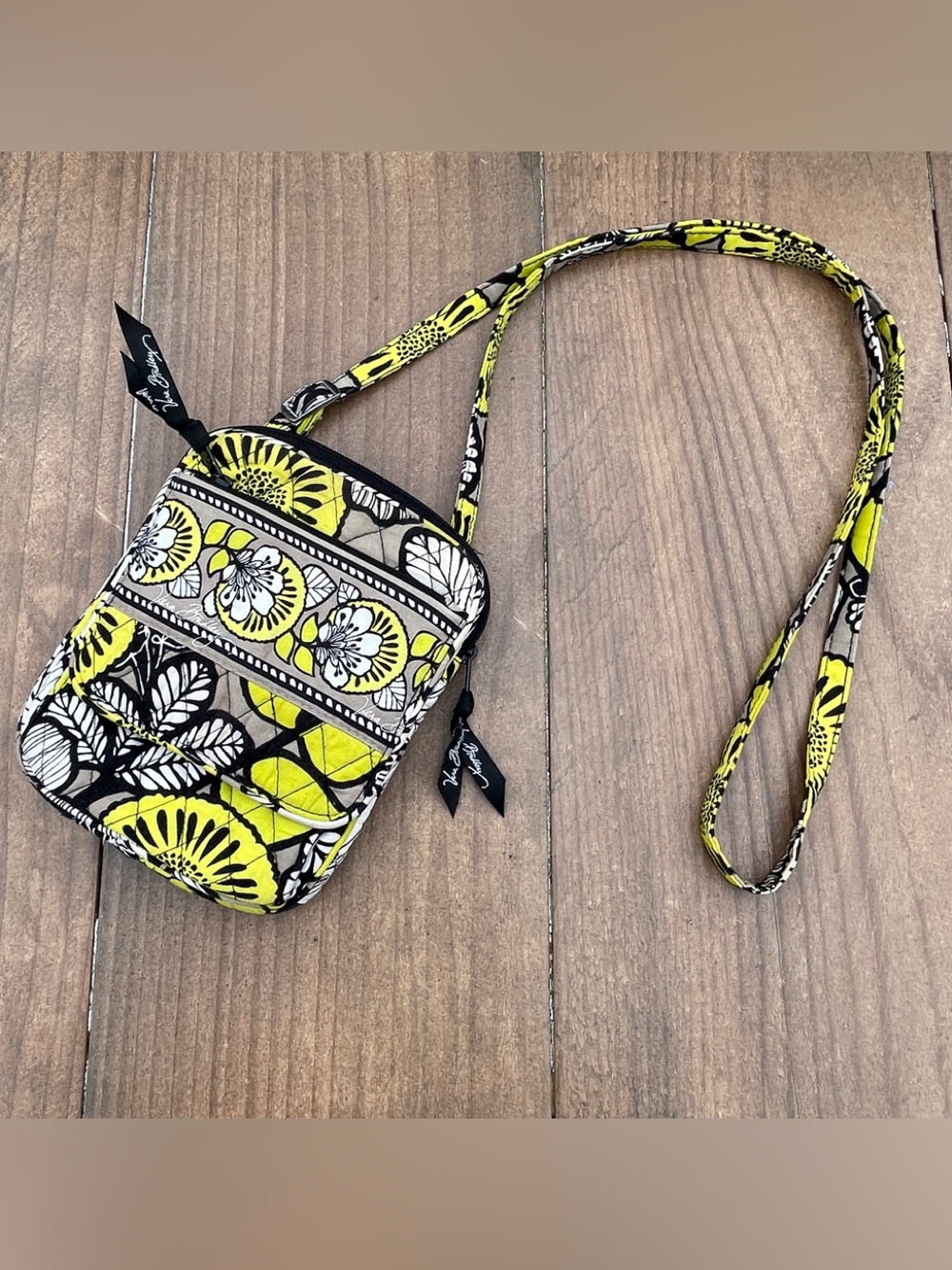 Vera Bradley MINI HIPSTER Crossbody CITRON Shoulder Bag Purse Organizer Clear ID